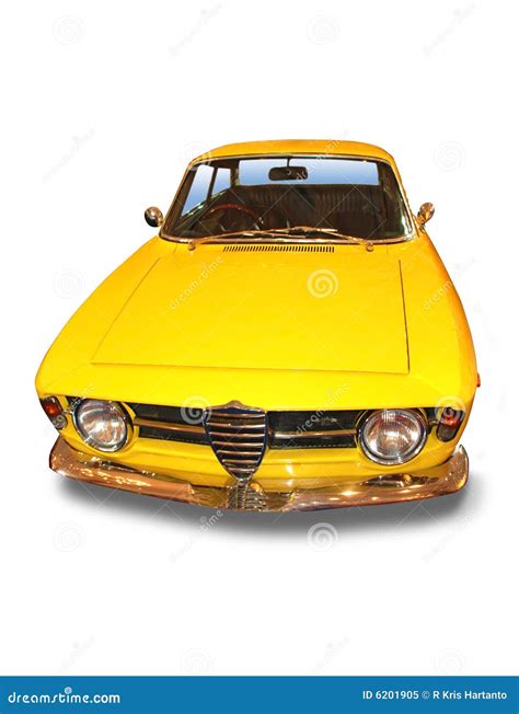 Yellow Classic Sport Car Stock Image Image Of White Transportation