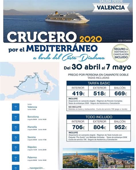 Crucero Por El Mediterraneo A Bordo Del Costa Diadema Desde