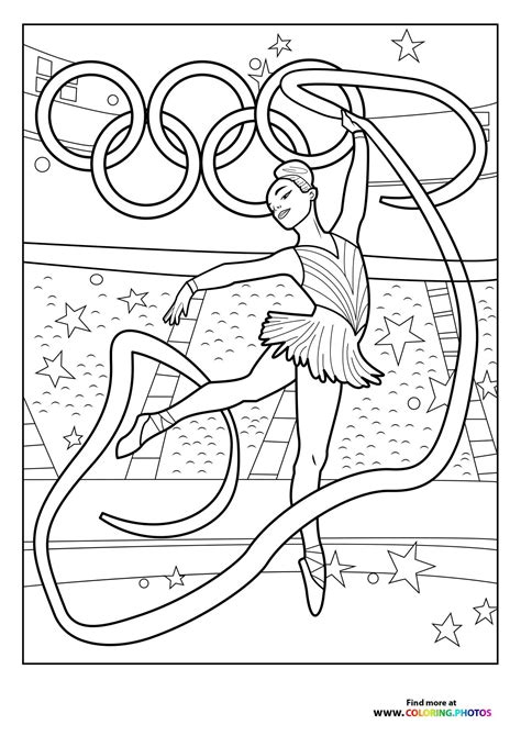 Paris 2024 Olympics Dancer Coloring Pages For Kids