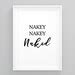 Nakey Nakey Naked Funny Bathroom Print Bathroom Signs Etsy