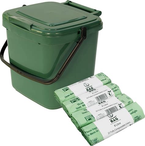 Amazon Green Kitchen Compost Caddy X L Biobags For Food