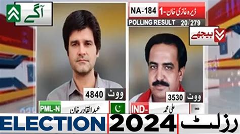 NA 184 20 Polling Station Results PMLN Aagay Election 2024 Latest