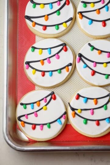 Christmas Lights Royal Icing Sugar Cookies Mom Loves Baking