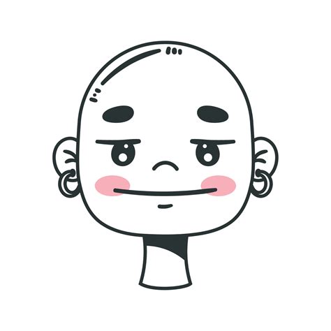 man head bald character  vector art  vecteezy