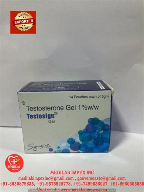 Testosterone 1 Gel Packaging Size 5GM Packaging Type 1 14 Pouches