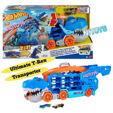 Jual Hot Wheels Track Ultimate T Rex Transporter Trackset Mainan Mobil Dinosaurus Shopee Indonesia