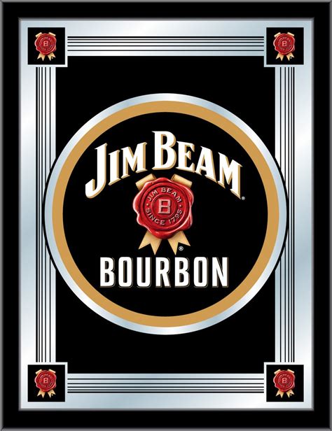 Jim Beam Bourbon Logo Mirror 17 X 22 Ebay