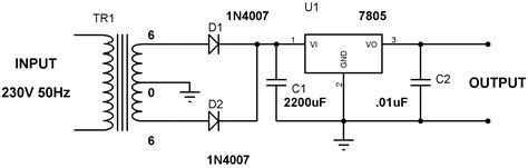 Power Supply Design 5v 7805 Voltage Regulator Under Repository Circuits