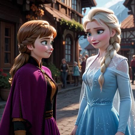 Ai Art Model Anna And Elsa Together Frozen Ponyxl Pixai