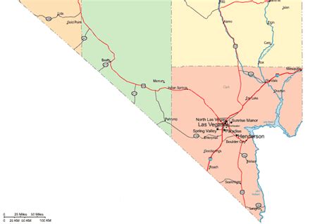 Regional Map of Southern Nevada