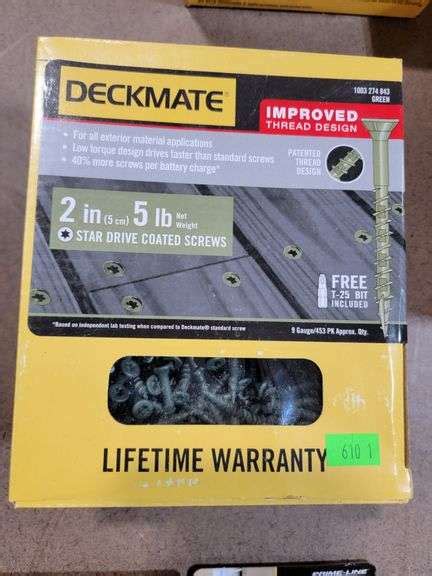 Deckmate 2" 5LB Green Star Drive Coated Screws - Metzger Property ...