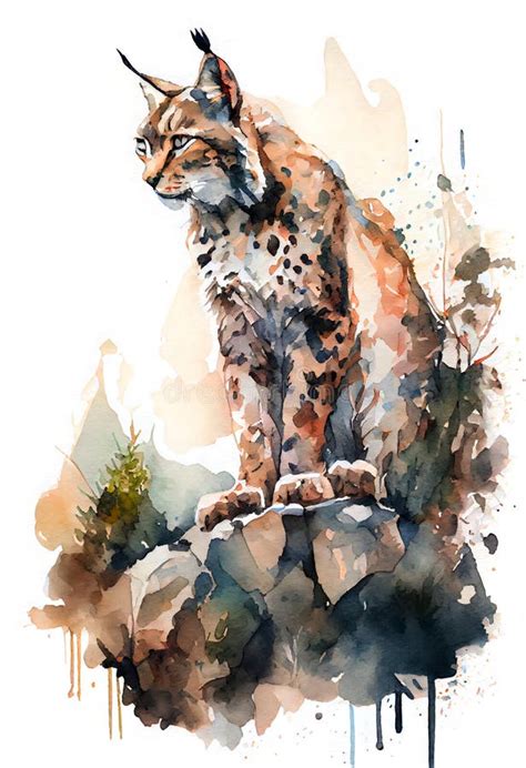 Eurasian Lynx Pencil Drawing To Vector Stock Vector Illustration Of