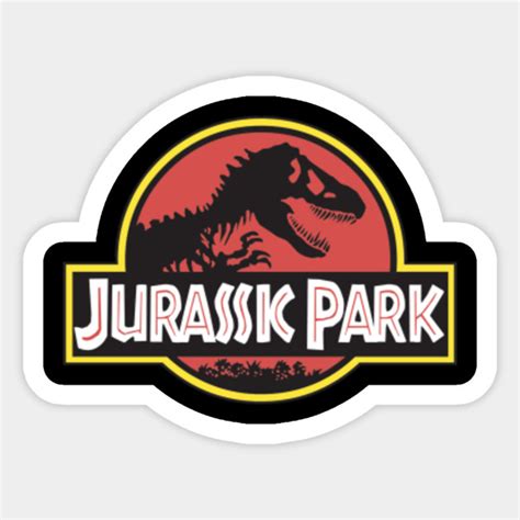 Original Jurassic Park Logo Jurassic Park Sticker Teepublic