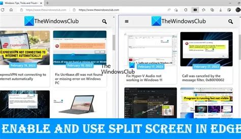 C Mo Habilitar Y Usar La Pantalla Dividida En El Navegador Edge Twcb Es
