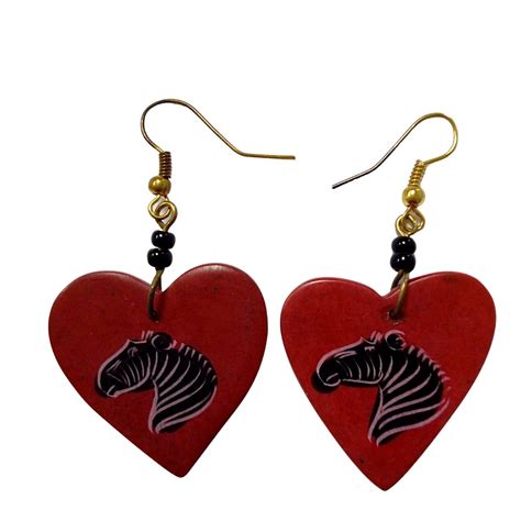 Heart Shape Earrings Handmade Heart Earrings Heart Earrings With