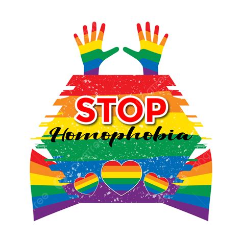 Stop Homophobia Vector Hd Png Images Stop Homophobia With Colorful