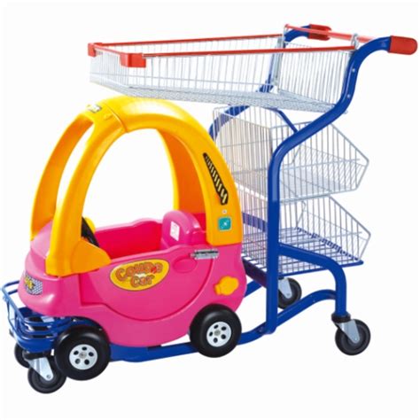 Supermarket Plastic Children Shopping Trolley With Toy Cart China