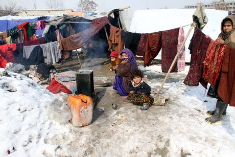 Afghan Family Lives Temporary Shelters Refugee Editorial Stock Photo ...