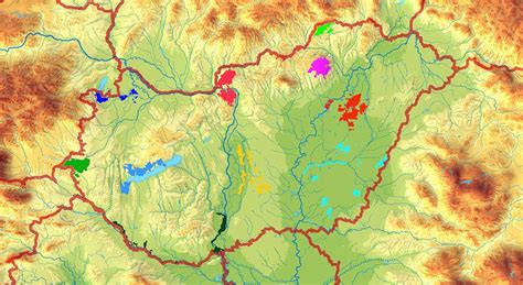 Topographic Map Of Hungary 3d Scene Mozaik Digital Education And