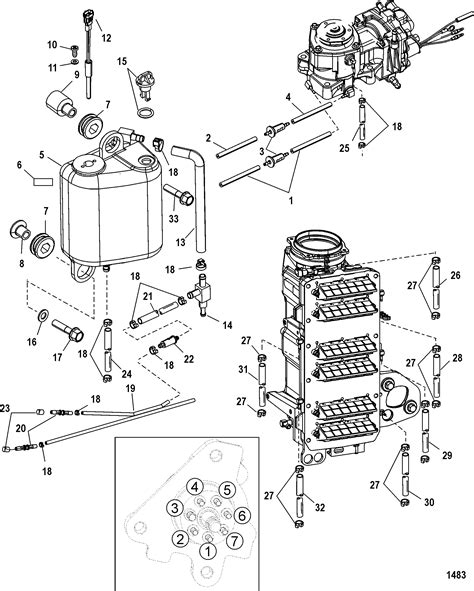 T Thru B Oiling System Mercury Outboard Motor Parts