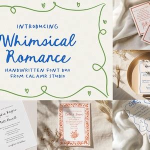 Handwritten Wedding Font Bundle, Script Font for Handwritten ...