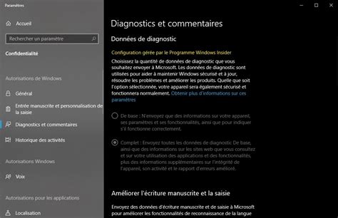 Windows Comment Contr Ler Les Donn Es De Diagnostic Envoy Es