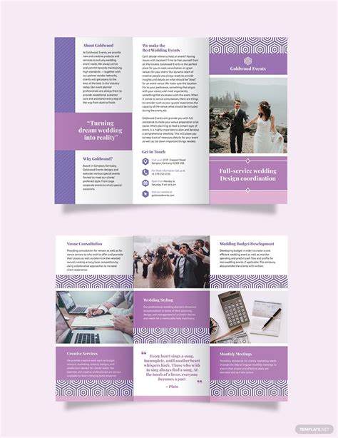 Wedding Venue Brochure Tri Fold Template In Illustrator Psd Download