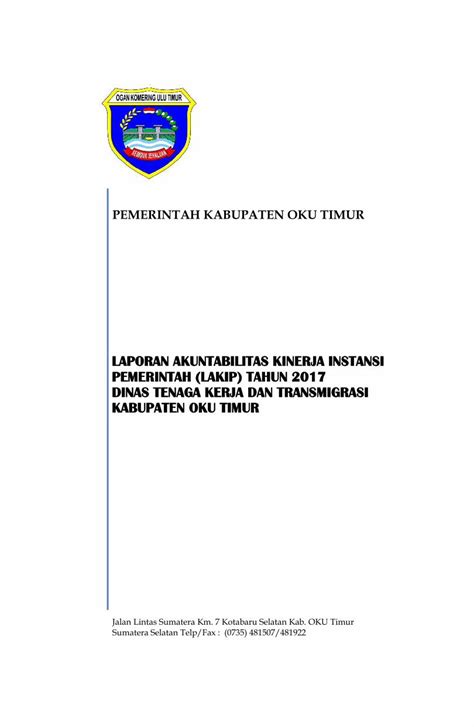 Pdf Laporan Akuntabilitas Kinerja Instansi Pemerintah Sebagai