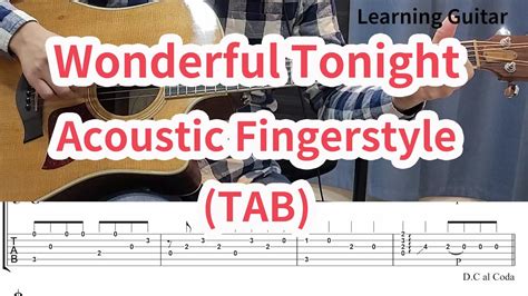 Wonderful Tonight Eric Clapton Fingerstyle TAB YouTube