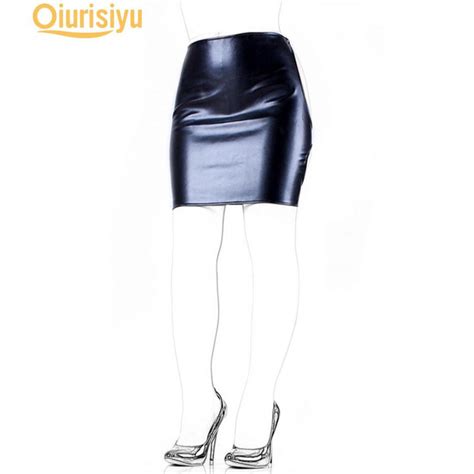 Buy Faux Leather Exposed Ass Bondage Skirt Dress Intimate Sex Toy