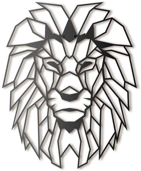 Hoagard Lion Head Metal Wall Art By 40x51cm Noir Tête De Lion En