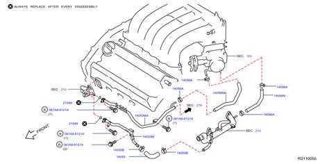 Nissan Murano Engine Coolant Hose 14056 JA10B Rockaway Nissan