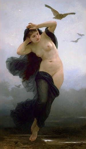 The Night By William Adolphe Bouguereau Sensual Arts