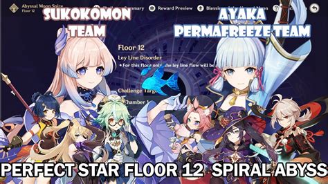 2 6 Spiral Abyss Sukokomon Team Ayaka Permafreeze Team FLOOR 12