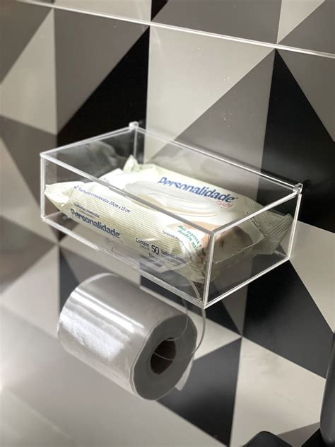 Suporte De Papel Higiênico C Dispenser De Lenços Umedecidos