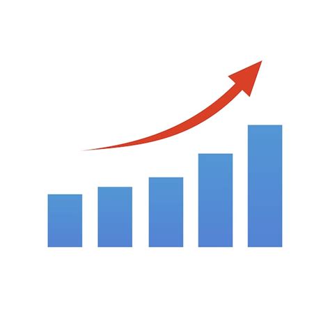 Abbildung Pfeil Nach Oben Diagramm Das Diagramm Geht Mit Pfeil Nach Oben Premium Vektor