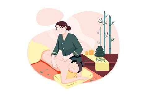 Massage Service Vector Illustration