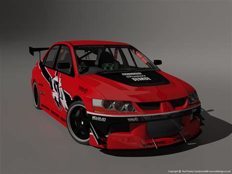 Mitsubishi Evo From Tokyo Drift Artiste 3d Paul Flower