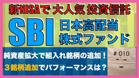 Sbi日本高配当株式（分配）ファンド（年4回決算型）購入してみて【nisa新nisaつみたて投資枠成長投資枠投資信託ntt株初心者