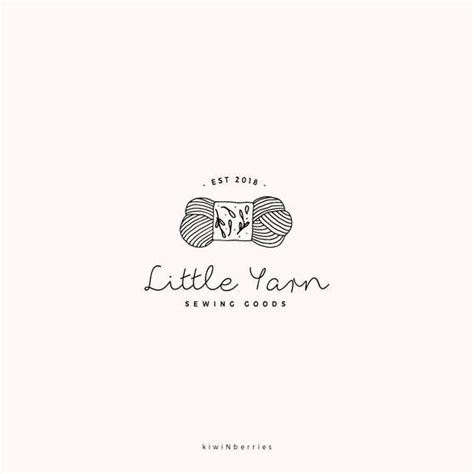 Yarn Logo Design Sewing Shop Logo Knitting Logo Premade Logo Design