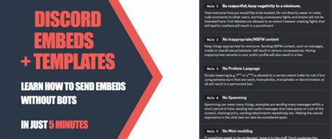 How To Send Discord Embeds Without Bots Rules Template Frontendscript