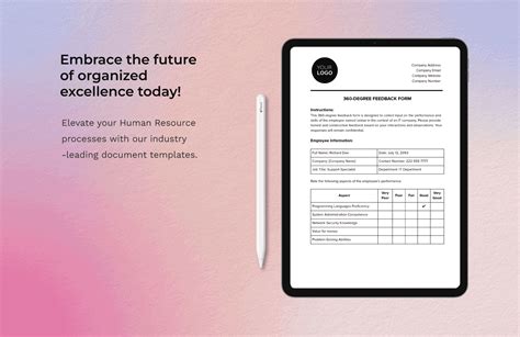 360-Degree Feedback Form HR Template in Portable Documents, GDocsLink, MS Word - Download ...