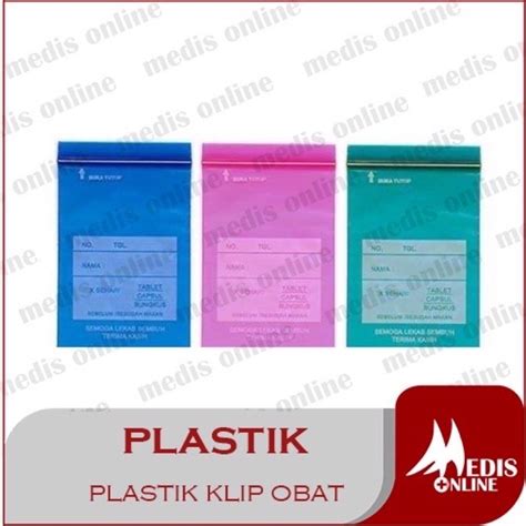 Jual Plastik Klip Zip Ziplock Zipper Obat Apotek Warna Isi Pcs