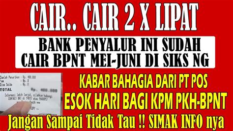 Yes Uang Bpnt Mei Juni Cair Bank Ini Ada Kpm Cair Pkh Tahap Bpnt