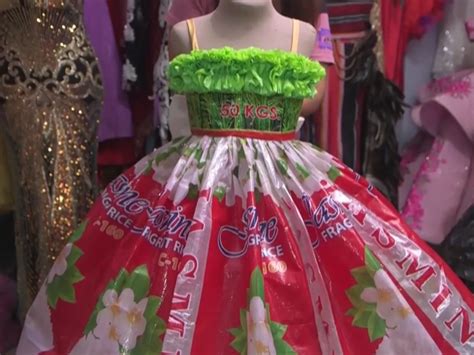 This Woman Makes Fashionable Dresses Out Of Recycled Materials