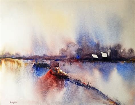 Abstract Landscape, Landscape Watercolor, Abstract Landscape Painting ...