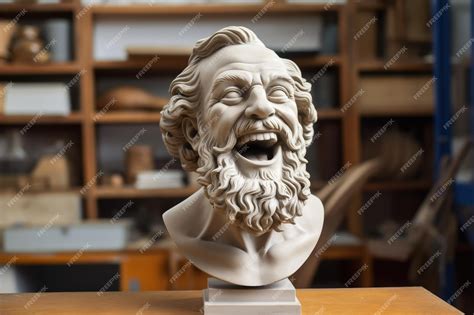 Premium Photo | A statue of a man laughing