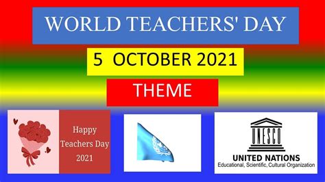 World Teachers Day 5 October 2021 Theme Youtube