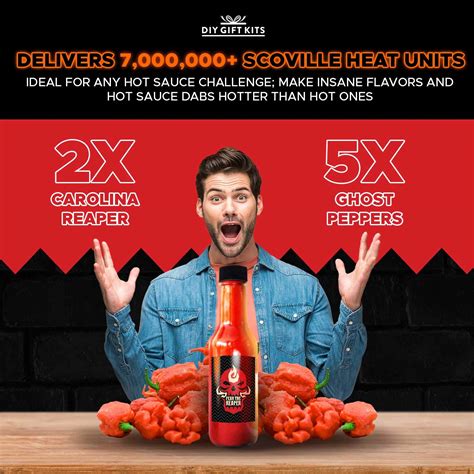 Carolina Reaper Hot Sauce Kit Gift Set Men S Gift Make Your Own Scoville Heat Units