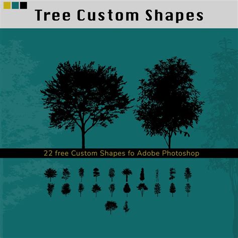 Tree Custom Shapes - Photoshop custom shapes